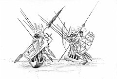 09-Nuova Guinea-canoe da guerra tribu dell'interno